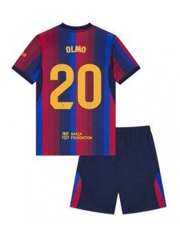 Barcelona Dani Olmo #20 Heimtrikotsatz für Kinder 2026-27 Kurzarm (+ Kurze Hosen)